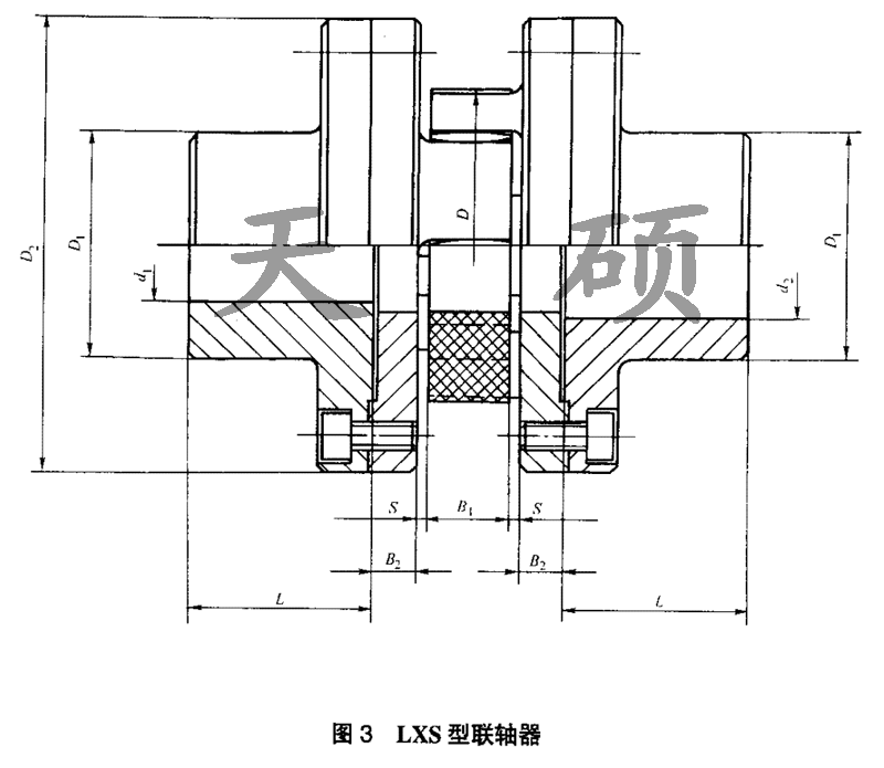 XLS系列<strong>星形雙法蘭彈性聯軸器</strong>